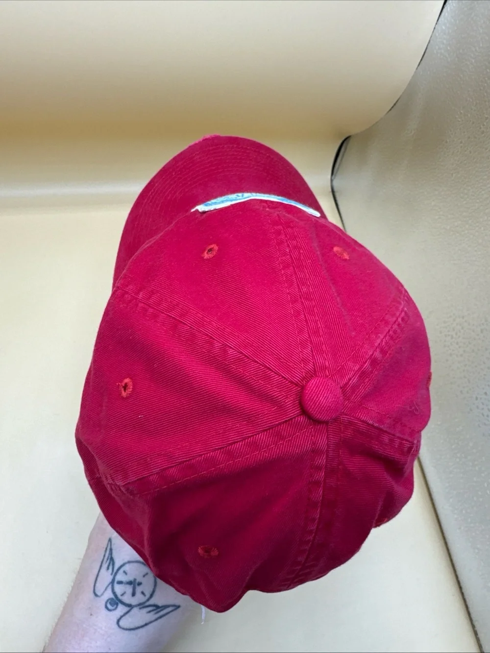 NWT Polo Ralph Lauren Red Sportsman Naval Madison Ave Hat DEADSTOCK Distressed - Picture 7 of 10